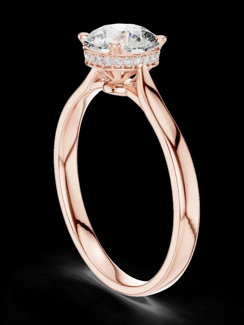 3CT Round Cut Lab Diamond Elegant Solitaire Engagement Ring Solid Gold